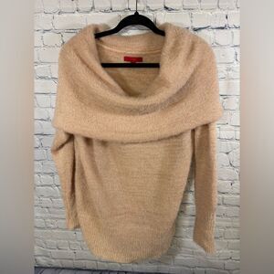 Jennifer Lopez Jennifer Pink Cozy Comfy Off Shoulder Casual Classic Sweater L